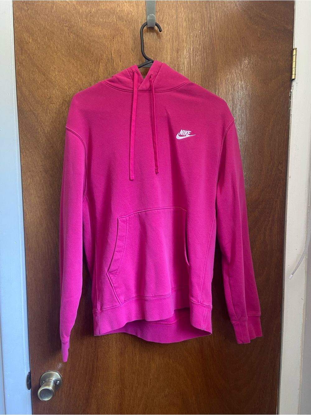Nike Hot Pink Hoodie with White Swoosh